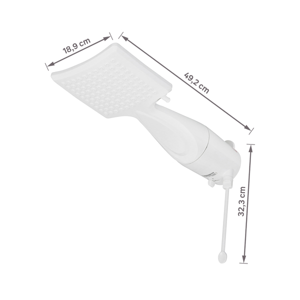 Chuveiro Elétrico Eletrônico 6800w Branco Quadrado Loren Shower Lorenzetti - Imagem 8