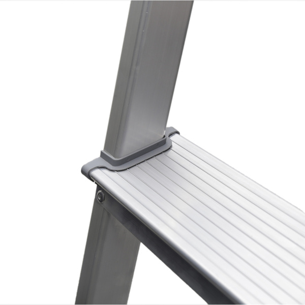 Escada Alumínio 5 Degraus 1,53m 120kg Prata e Vermelho Reisam - Imagem 2