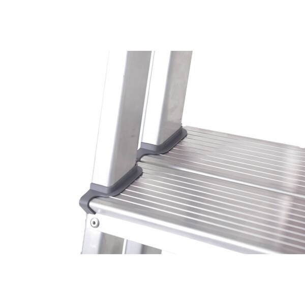 Escada De Alumínio Dupla 3 Degraus Natural 120kg Reisam - Imagem 5