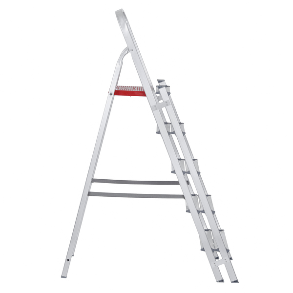 Escada De Alumínio Dupla 5 Degraus Natural 120kg Reisam - Imagem 4